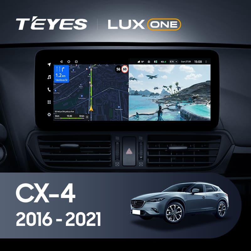 Штатная магнитола Teyes LUX ONE 6/128 Mazda CX-4 (2016-2021) Тип-A
