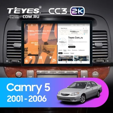 Штатная магнитола Teyes CC3 2K 4/32 Toyota Camry 5 XV 30 (2001-2006) Тип-A (11")