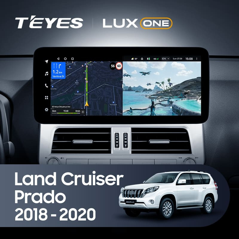 Штатная магнитола Teyes LUX ONE 4/64 Toyota Land Cruiser Prado 150 (2018-2020)