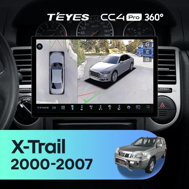 Штатная магнитола Teyes CC4 Pro 360 8/128 Nissan X-Trail T30 (2000-2007) F1 (13")