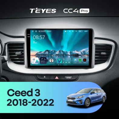 Штатная магнитола Teyes CC4 Pro 8/128 Kia Ceed 3 CD (2018-2022)