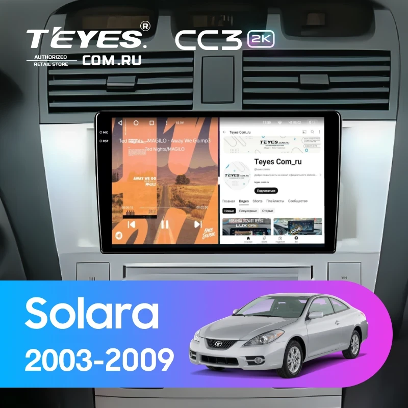 Штатная магнитола Teyes CC3 2K 4/64 Toyota Camry Solara (2003-2009)