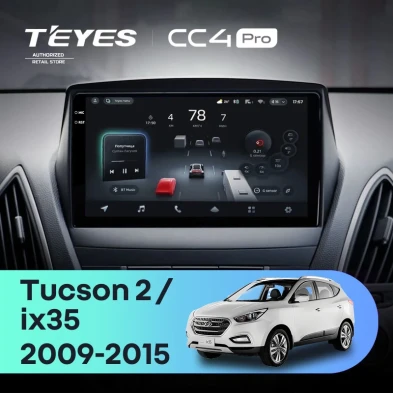Штатная магнитола Teyes CC4 Pro 12/256 Hyundai ix35 (2009-2015) (Tucson 2) Тип-C