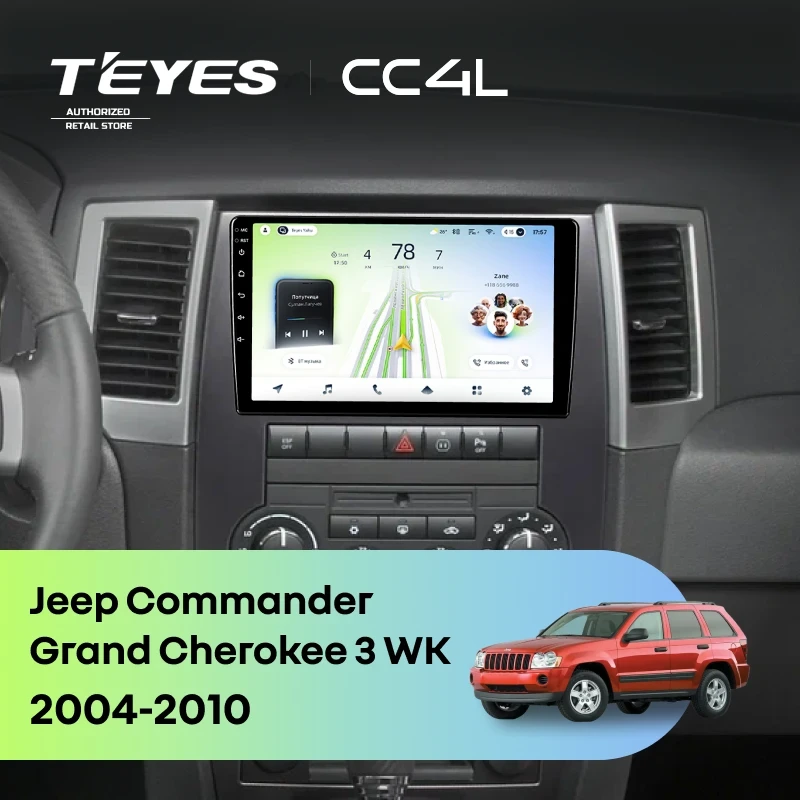 Штатная магнитола Teyes CC4L 4/64 Jeep Commander (2005-2010)
