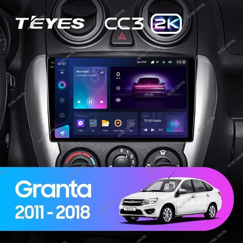 Штатная магнитола Teyes CC3 2K 4/64 Lada Granta Sport (2011-2018) Тип-A