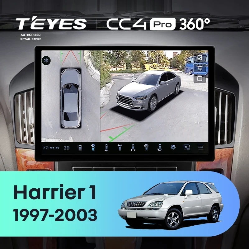 Штатная магнитола Teyes CC4 Pro 360 8/128 Lexus RX300 XU10 (1997-2003) F2 (13")
