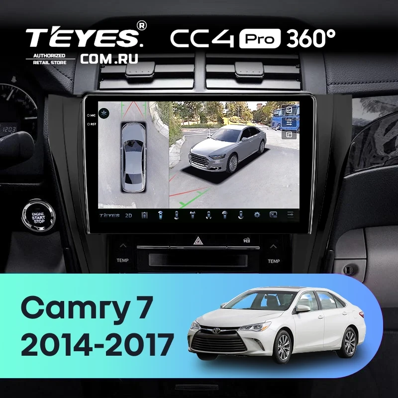 Штатная магнитола Teyes CC4 Pro 360 8/128 Toyota Camry 7 XV 50 55 (2014-2017) (черная) F2