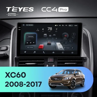 Штатная магнитола Teyes CC4 Pro 8/128 Volvo XC60 I 1 (2008-2017) Тип-A