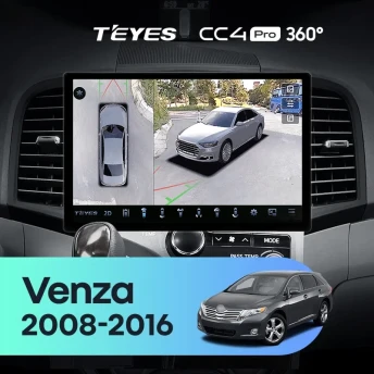 Штатная магнитола Teyes CC4 Pro 360 8/128 Toyota Venza (2008-2016) (13")