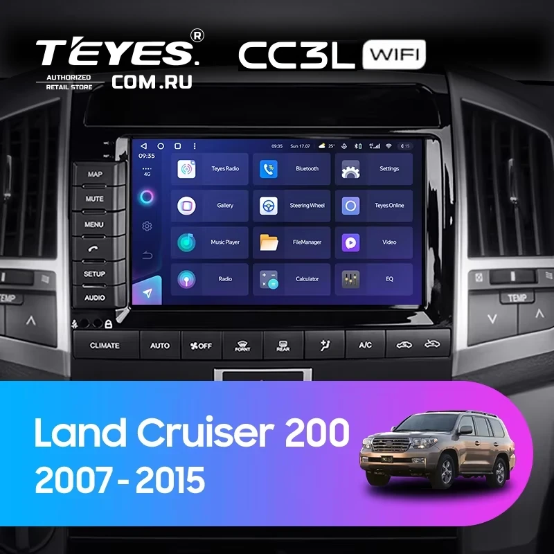 Штатная магнитола Teyes CC3L WiFi 2/32 Toyota Land Cruiser 11 200 (2007-2015) F2 Тип-A