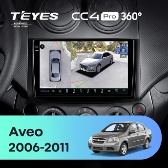 Штатная магнитола Teyes CC4 Pro 360 12/256 Chevrolet Aveo (2006-2011)