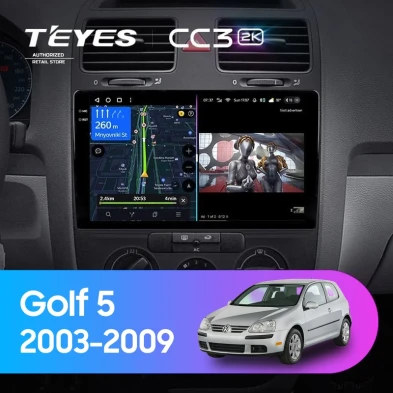 Штатная магнитола Teyes CC3 2K 360 6/128 Volkswagen Golf 5 (2003-2009) F1