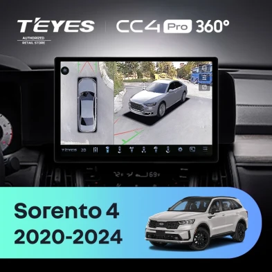 Штатная магнитола Teyes CC4 Pro 360 8/128 Kia Sorento 4 MQ4 (2020-2024) (13")
