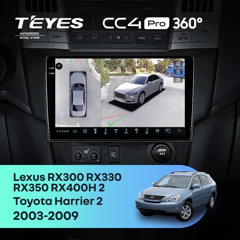 Штатная магнитола Teyes CC4 Pro 360 12/256 Lexus RX300 RX330 RX350 RX400H (2003-2009) F3