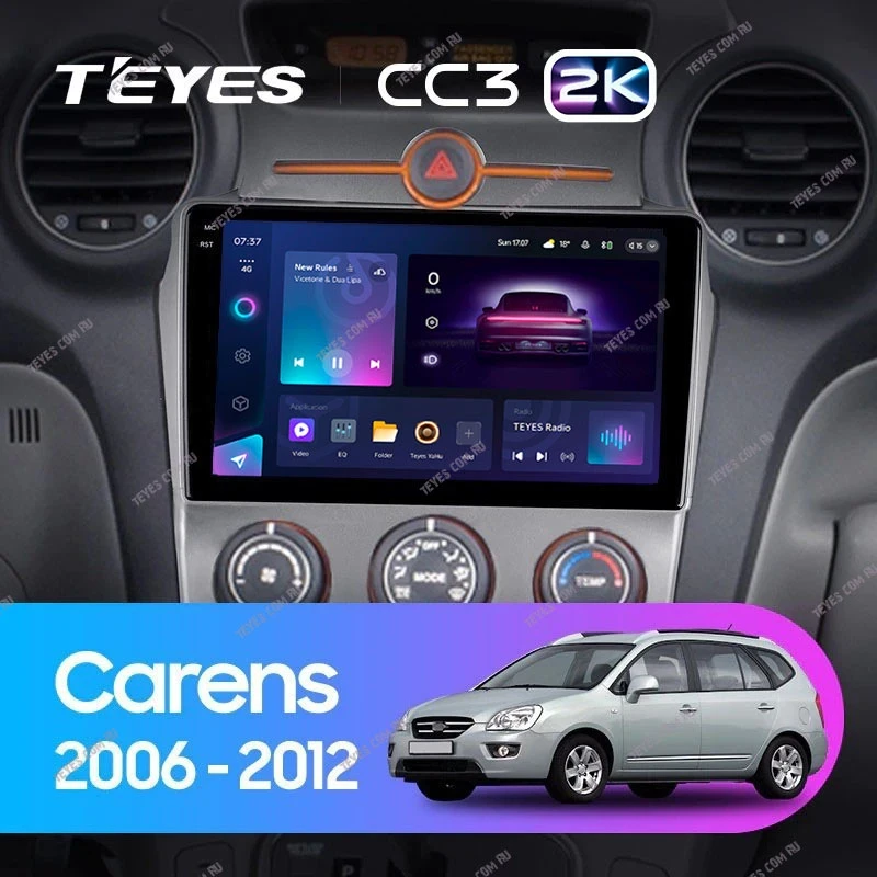 Штатная магнитола Teyes CC3 2K 4/32 Kia Carens UN (2006-2012) F2