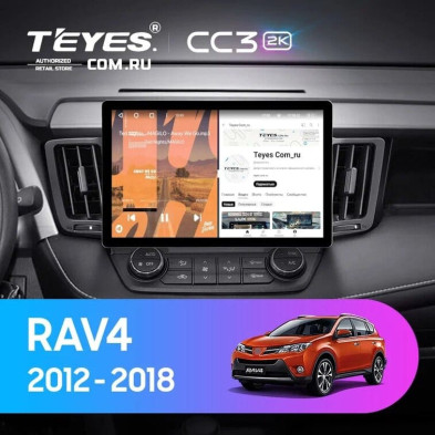 Штатная магнитола Teyes CC3 2K 4/64 Toyota RAV4 4 XA40 5 XA50 (2012-2018) (13")
