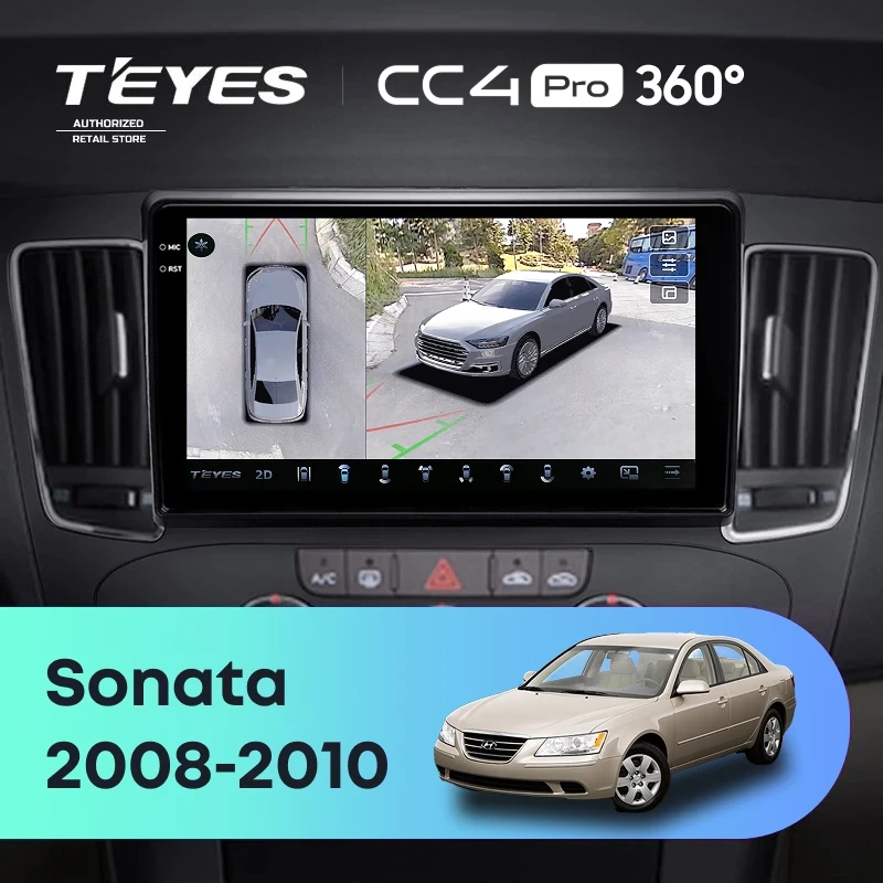 Штатная магнитола Teyes CC4 Pro 360 8/128 Hyundai Sonata NF (2008-2010) F2