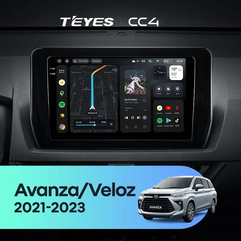 Штатная магнитола Teyes CC4 8/128 Toyota Avanza Veloz (2021-2023)