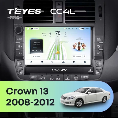 Штатная магнитола Teyes CC4L 6/64 Toyota Crown 13 S200 (2008-2012) Тип-B