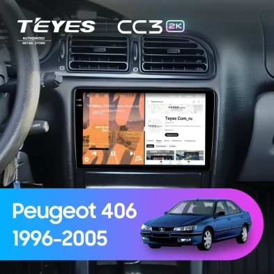Штатная магнитола Teyes CC3 2K 360 6/128 Peugeot 406 (1999-2005)