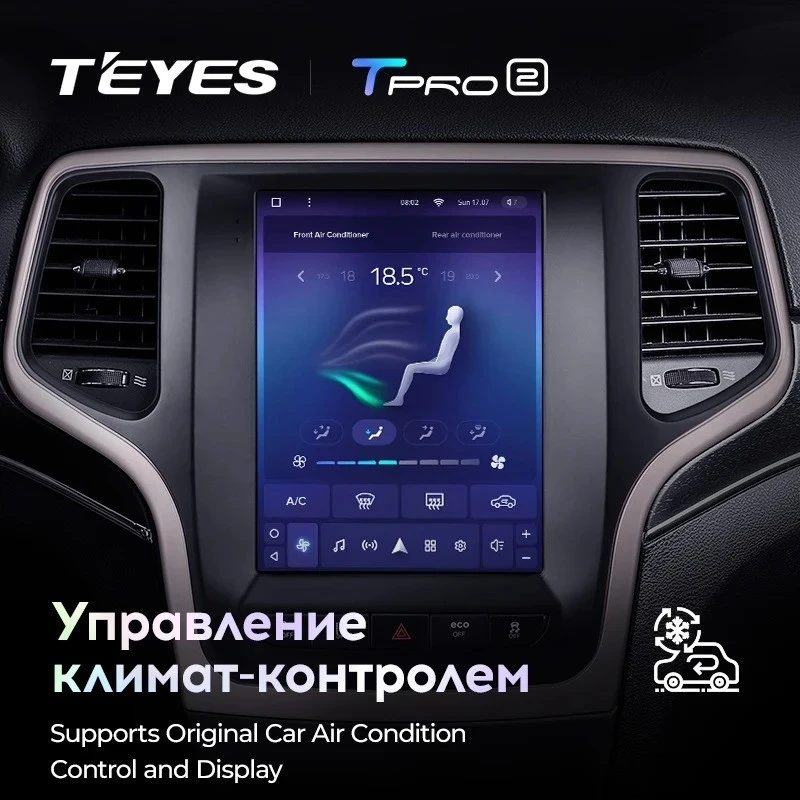 Штатная магнитола Tesla style Teyes TPRO 2 4/64 Jeep Grand Cherokee WK2 (2013-2020)