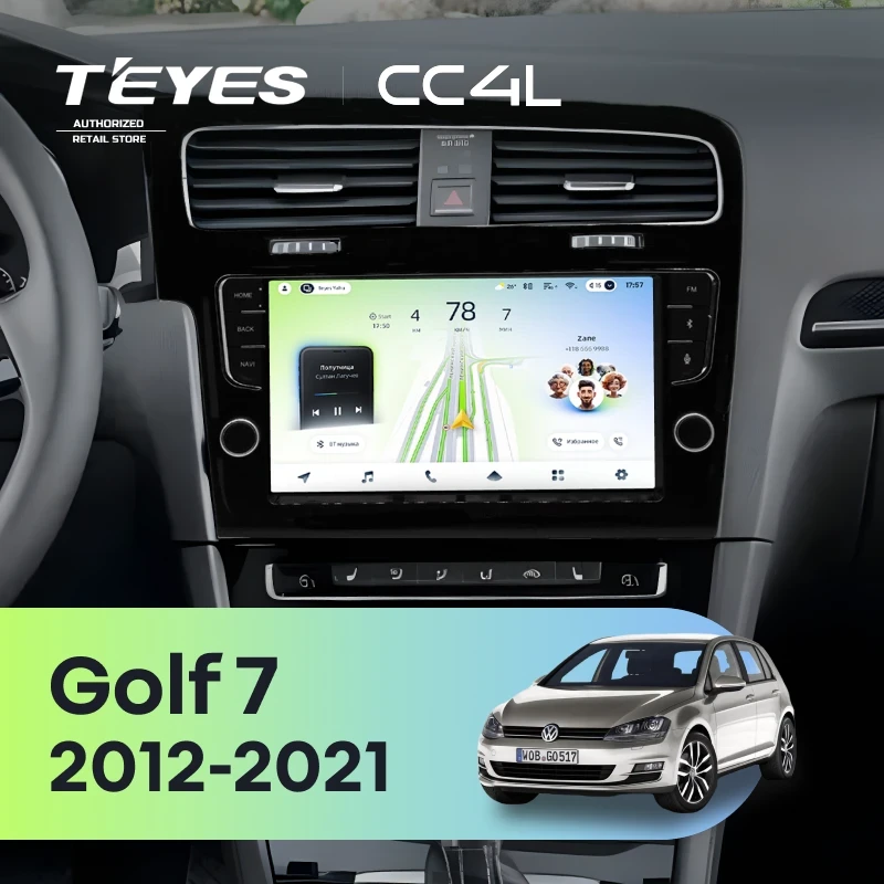 Штатная магнитола Teyes CC4L 6/64 Volkswagen Golf 7 (2012-2021) (с кнопками)