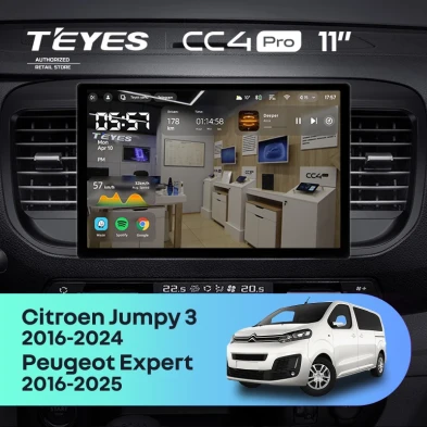 Штатная магнитола Teyes CC4 Pro 8/128 Citroen Jumpy 3 (2016-2024) (11")
