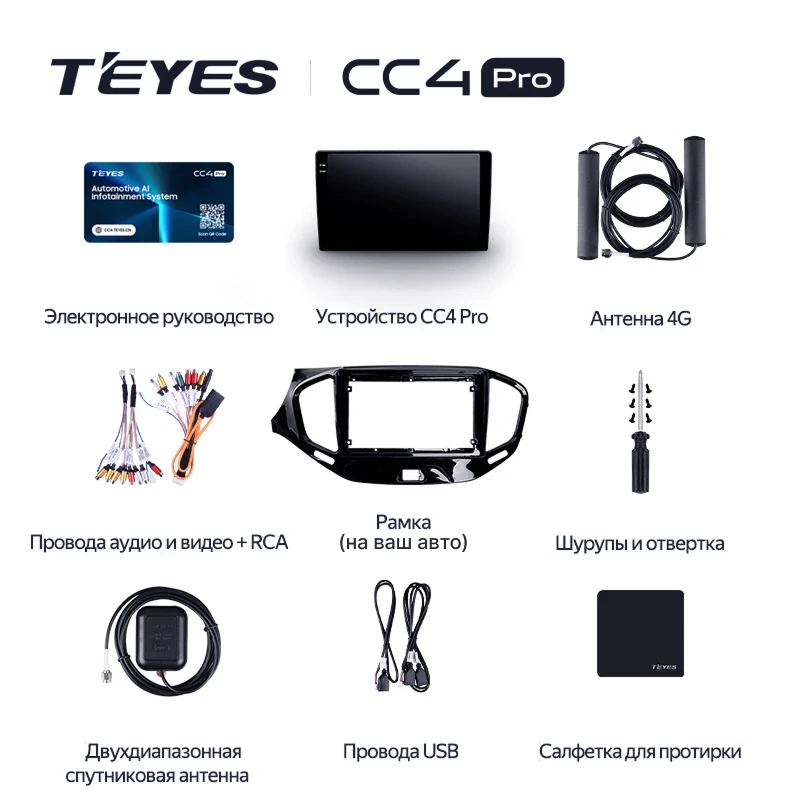 Штатная магнитола Teyes CC4 Pro 8/128 Opel Corsa D (2006-2014) F2