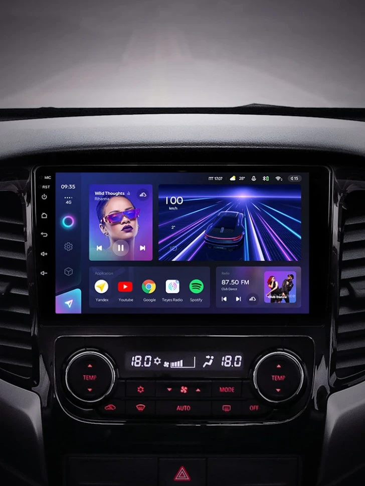 Штатная магнитола Teyes CC3 4/32 Mitsubishi L200 5 (2015-2019) климат контроль F2