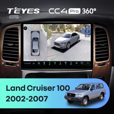 Штатная магнитола Teyes CC4 Pro 360 8/128 Toyota Land Cruiser LC 100 / LC 105 (2002-2007) Тип-A (11")
