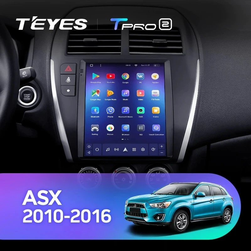 Штатная магнитола Tesla style Teyes TPRO 2 3/32 Mitsubishi ASX 1 (2010-2016) Тип-B