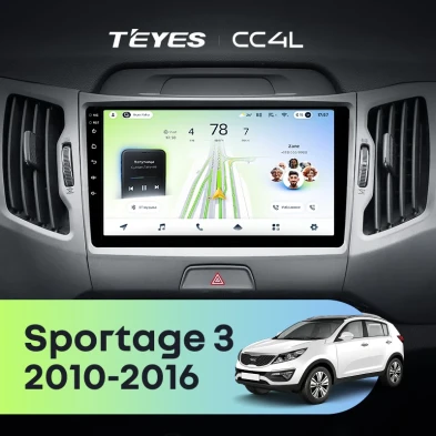 Штатная магнитола Teyes CC4L 6/64 Kia Sportage 3 SL (2010-2016) Тип-A