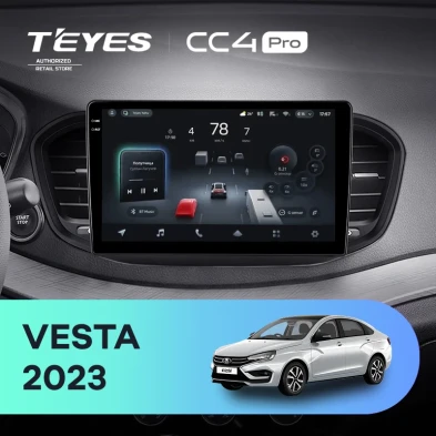 Штатная магнитола Teyes CC4 Pro 12/256 Lada Vesta (2023-2026) F2 Тип-B