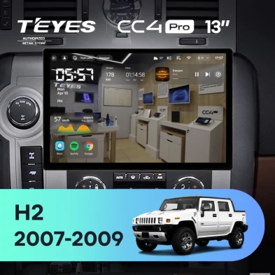 Штатная магнитола Teyes CC4 Pro 12/256 Hummer H2 E85 (2007-2009) F1 (13")