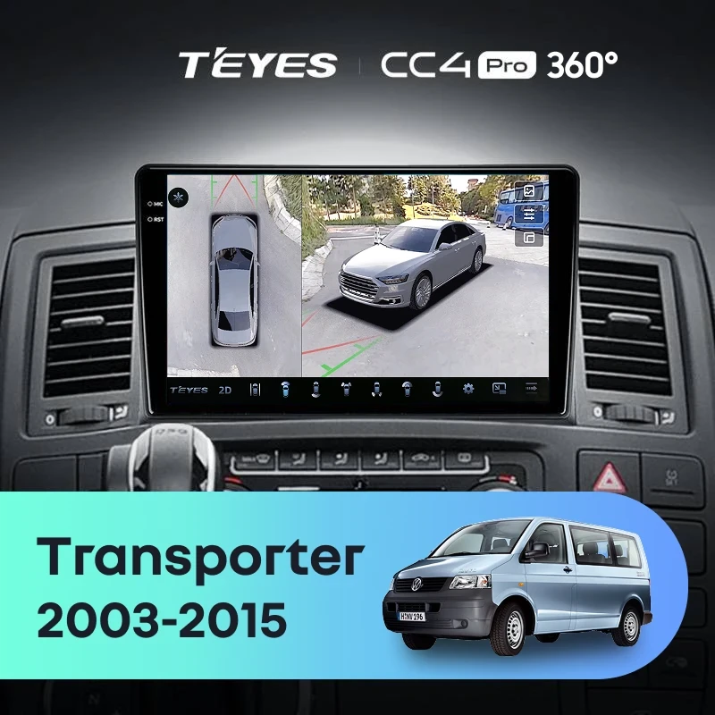 Штатная магнитола Teyes CC4 Pro 360 8/128 Volkswagen Transporter T5 (2003-2015)