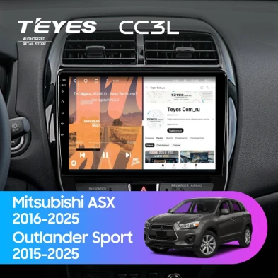 Штатная магнитола Teyes CC3L 4/32 Mitsubishi Outlander Sport (2015-2026) F2