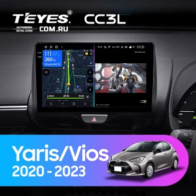 Штатная магнитола Teyes CC3L 4/32 Toyota Vios (2020-2023) Правый руль