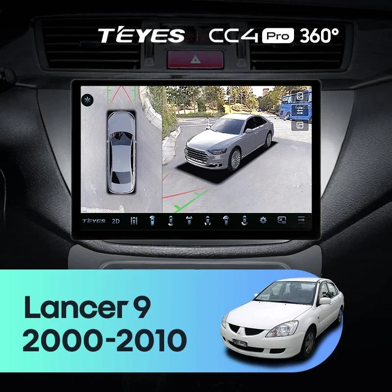 Штатная магнитола Teyes CC4 Pro 360 8/128 Mitsubishi Lancer 9 CS (2000-2010) (11")