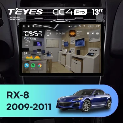 Штатная магнитола Teyes CC4 Pro 8/128 Mazda RX-8 SE (2009-2011) (13")