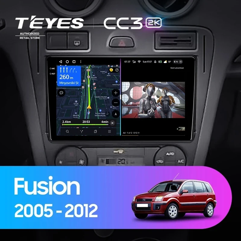 Штатная магнитола Teyes CC3 2K 4/64 Ford Fusion 1 (2005-2012)