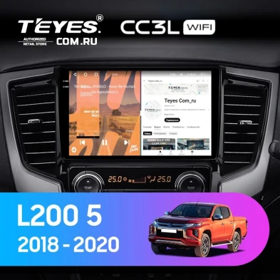 Штатная магнитола Teyes CC3L WiFi 2/32 Mitsubishi L200 5 (2018-2020) F2 Правый руль