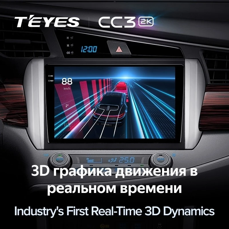 Штатная магнитола Teyes CC3 2K 4/32 Toyota Innova 2 (2015-2022)
