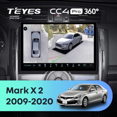 Штатная магнитола Teyes CC4 Pro 360 8/128 Toyota Mark X 2 X130 (2009-2020) (11")