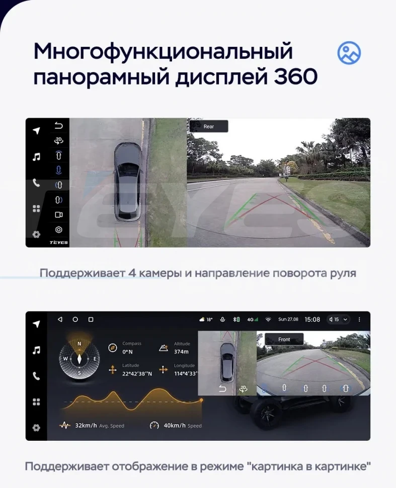 Штатная магнитола Teyes LUX ONE 360 6/128 Baic BJ40 (2019-2023) Тип-B