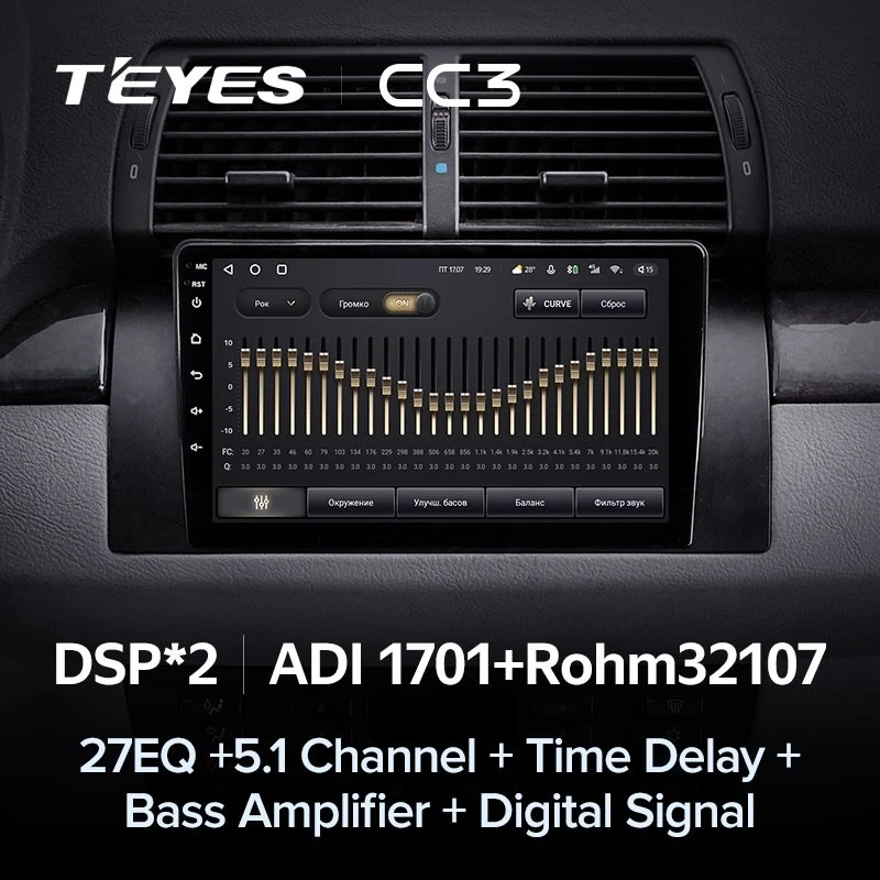Штатная магнитола Teyes CC3 4/32 BMW X5 E39 E53 (1999-2006)