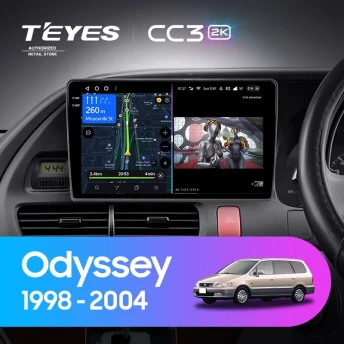 Штатная магнитола Teyes CC3 2K 4/64 Honda Odyssey RL1 (1998-2004) Тип-A Правый руль