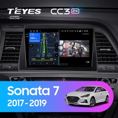 Штатная магнитола Teyes CC3 2K 4/64 Hyundai Sonata 7 LF (2017-2019)