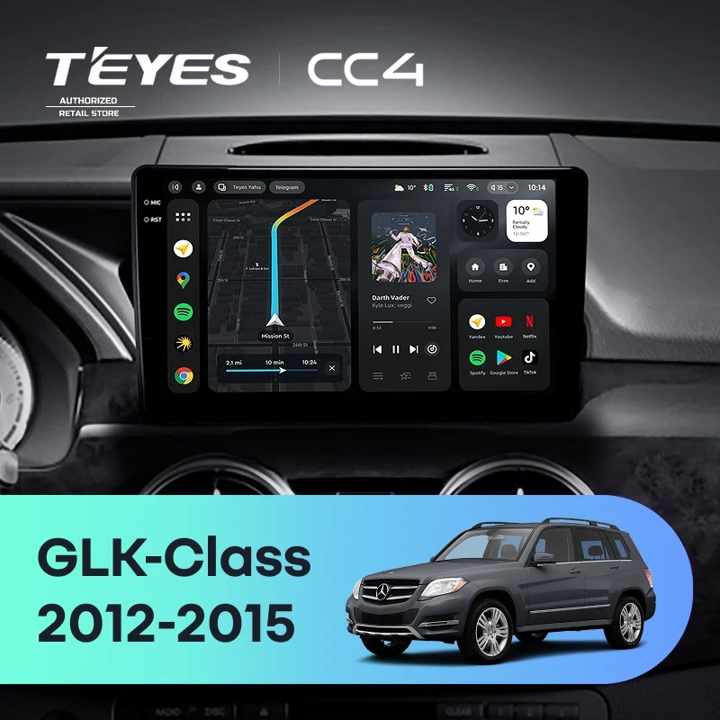 Штатная магнитола Teyes CC4 6/64 Mercedes-Benz GLK-Class X204 (2012-2015)