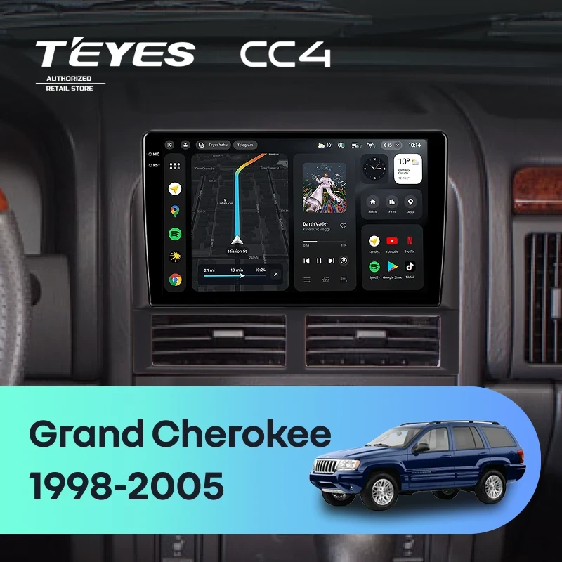 Штатная магнитола Teyes CC4 8/128 Jeep Grand Cherokee 2 WJ (1998-2005)