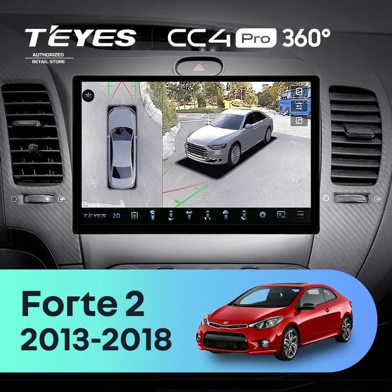 Штатная магнитола Teyes CC4 Pro 360 12/256 Kia Forte 2 (2013-2018) F1 Тип-AB (11")